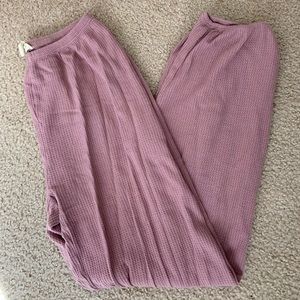 Waffle knit pajama pants